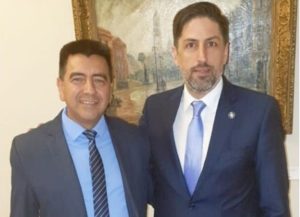Gordillo junto al Ministro de Educación de la Nación, Nicolas Trotta