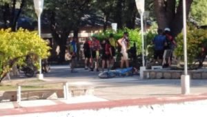 Ciclistas el día sábado en Fray Mamerto Esquiú