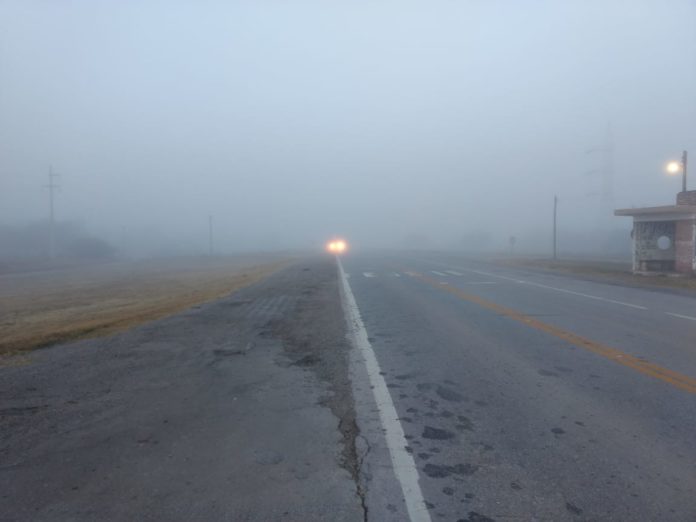 Ruta 157 con niebla
