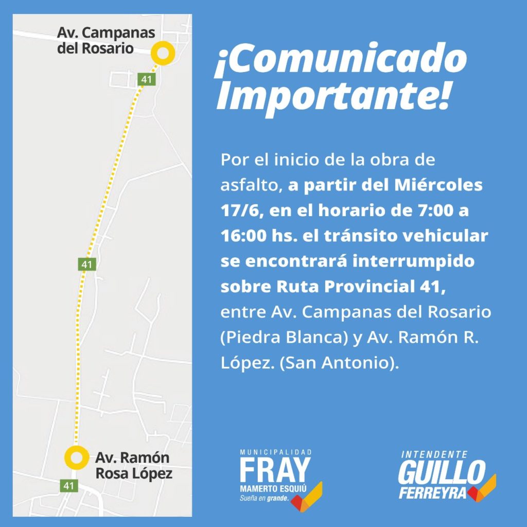 Mapa de asfaltado en Fray