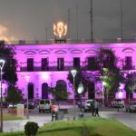 Casa de Gobierno iluminada – Cancer 1