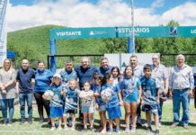Inauguraron obras en la cancha de fútbol del Polideportivo Municipal de El Rodeo