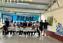 Solidaridad y emoción Racinguista en la Escuela Rural de Los Talas