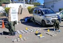 Detienen a un hombre con casi 40 kilos de cocaína