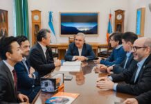 Autoridades de Hitachi en Catamarca, para conocer su potencial productivo